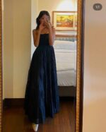 Black Long Flared Dress