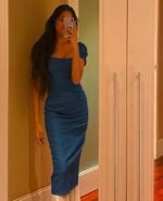 Blue Bodycon Denim Dress