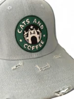 Cats and Coffee - Denim Cap - Image 3