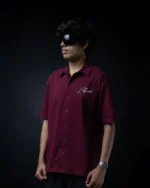 Maroon Oversized Shirt - Image 3