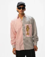LOGO MISMATCHED STRIPES SHIRT - Image 2