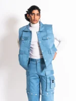 DRILL SLEEVELESS JACKET