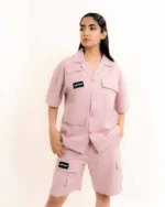 ASYM POCKET PINK SHORTS - Image 4