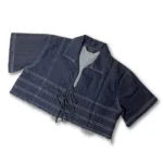 KIMONO DENIM CROP SHIRT - Image 2